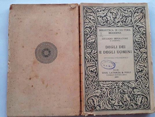 Degli Dei e degli uomini. Opuscoli filosofici - Giuliano (Imperatore) - copertina