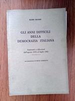 Gli anni difficili della Democrazia Italiana