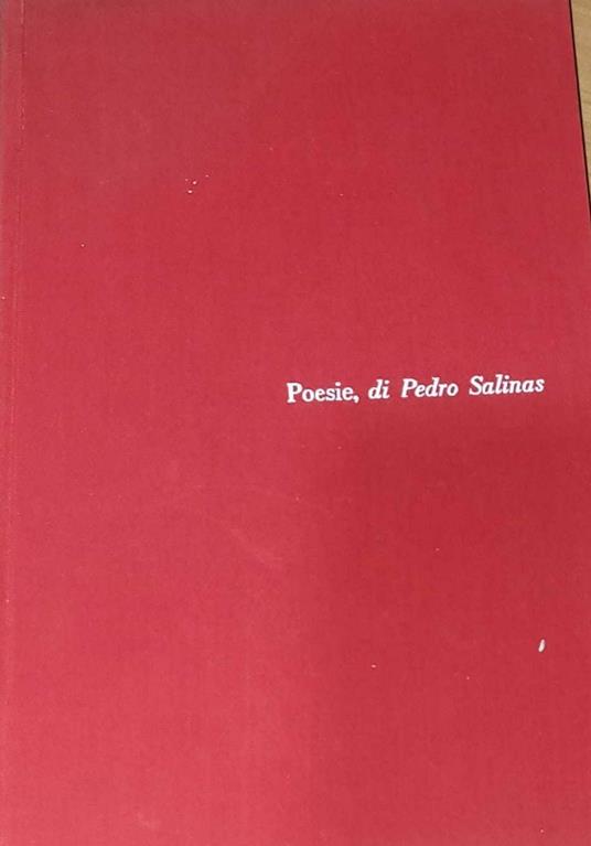 Poesie di Pedro Salinas - Pedro Salinas - copertina
