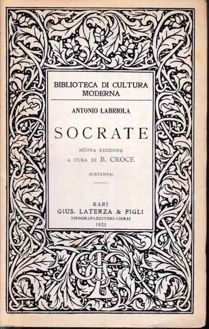 Socrate - Antonio Labriola - copertina