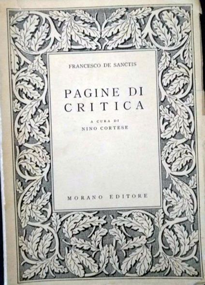 Pagine di critica - Francesco De Sanctis - copertina