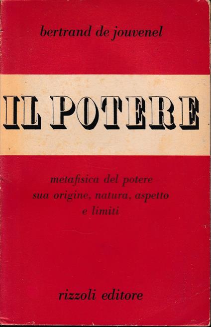 Il potere - Bertrand de Jouvenel - copertina