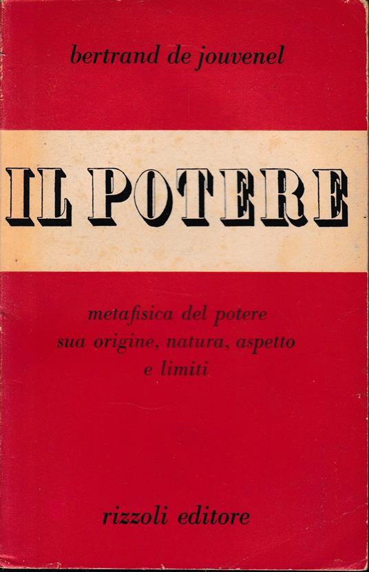 Il potere - Bertrand de Jouvenel - copertina