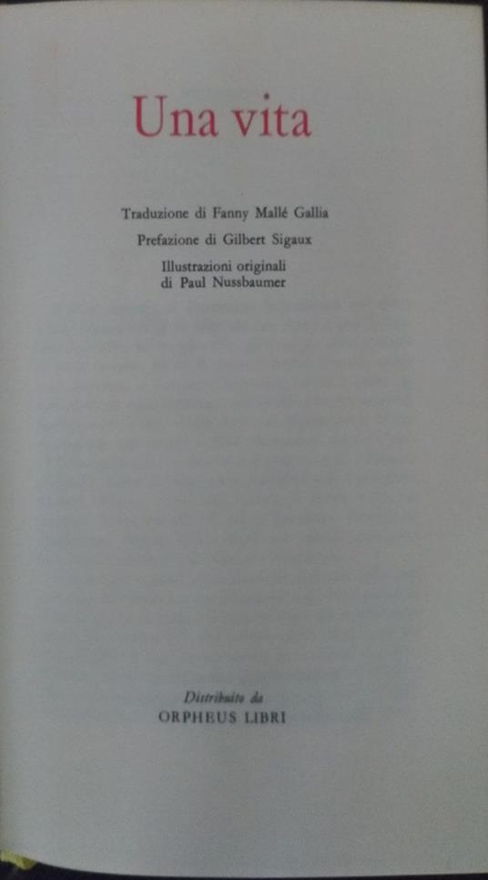 Una vita - Guy de Maupassant - copertina