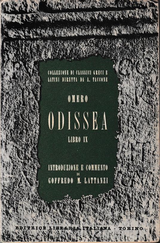 Odissea. Libro IX . Testo in Greco e Italiano - Omero - copertina
