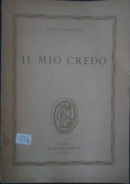 Il mio credo - copertina