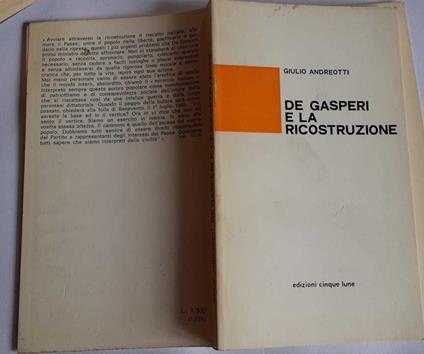 De Gasperi e la ricostruzione - Giulio Andreotti - copertina