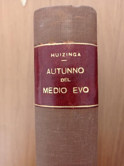Autunno del Medio Evo - Johan Huizinga - copertina