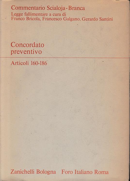 Concordato preventivo. Artt. 160-186 - Angelo Bonsignori - copertina
