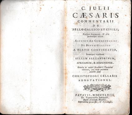 Commentarii de bello Gallico et civili - copertina