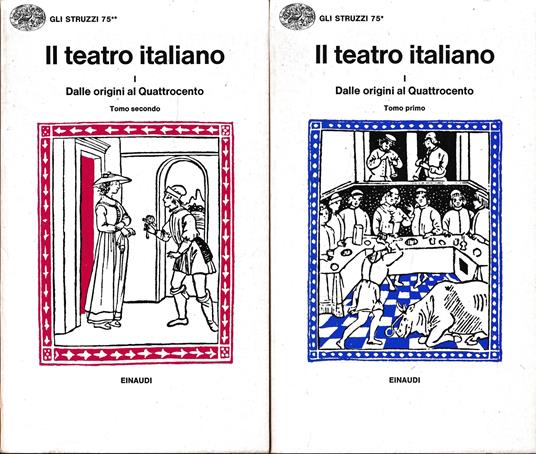 Il teatro italiano, due volumi - Emilio Faccioli - copertina