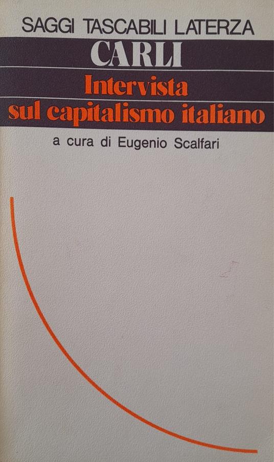 Intervista sul capitalismo italiano - Guido Carli - copertina