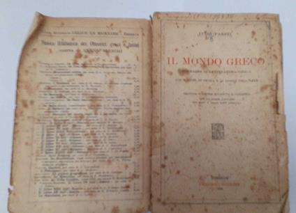 Il mondo greco. Sommario di letteratura greca con nozioni di storia e di storia dell'arte - Luigi Pareti - copertina