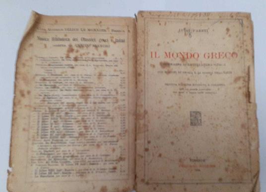 Il mondo greco. Sommario di letteratura greca con nozioni di storia e di storia dell'arte - Luigi Pareti - copertina