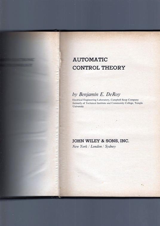 Automatic Control Theory - copertina