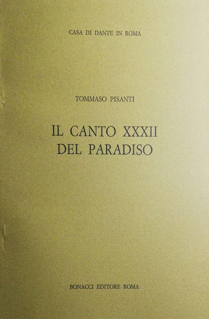 Il canto XXXII del Paradiso - Tommaso Pisanti - copertina