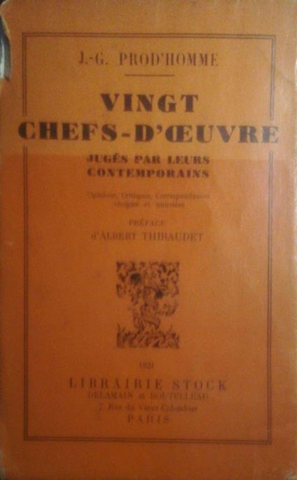 Vingt Chefs-D'aeuvre par luers contemporains - copertina