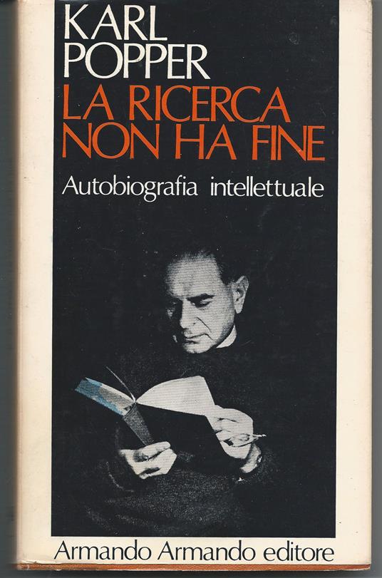 La ricerca non ha fine - Karl R. Popper - copertina