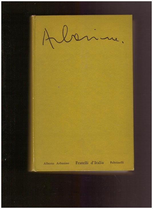 Fratelli D'Italia - Alberto Arbasino - copertina