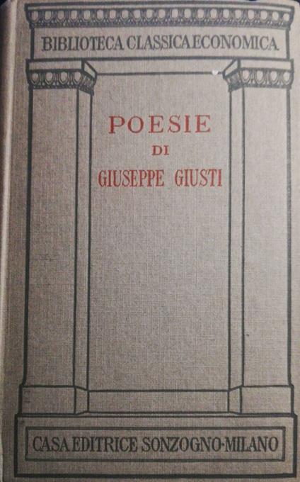Poesie - Giuseppe Giusti - copertina
