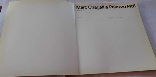 Marc Chagall a Palazzo Pitti. Dipinti 1967-1977 - copertina