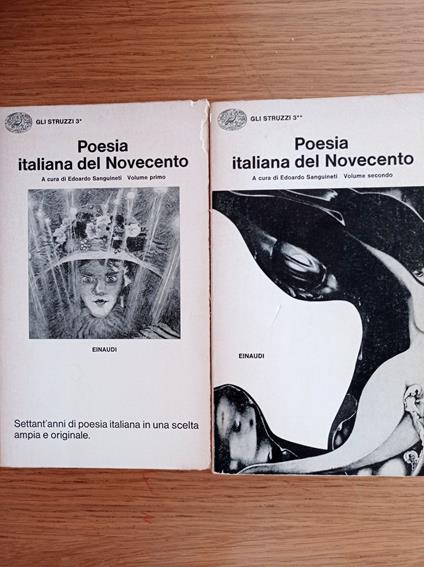 Poesia italiana del Novecento (due volumi) - copertina