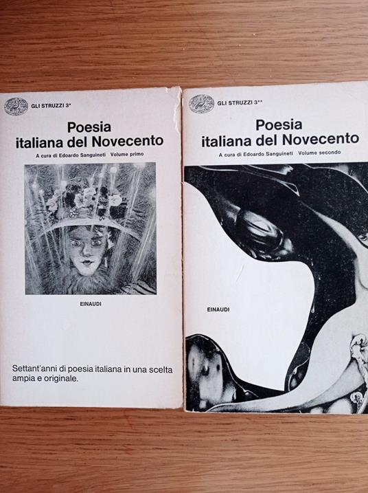 Poesia italiana del Novecento (due volumi) - copertina