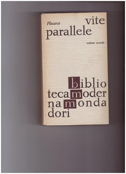Vite Parallele Volume Secondo - Plutarco - copertina