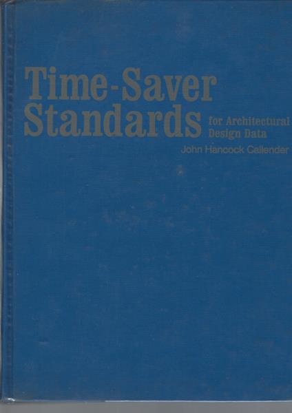 Time-Saver Standards For Architectural Design Data - copertina