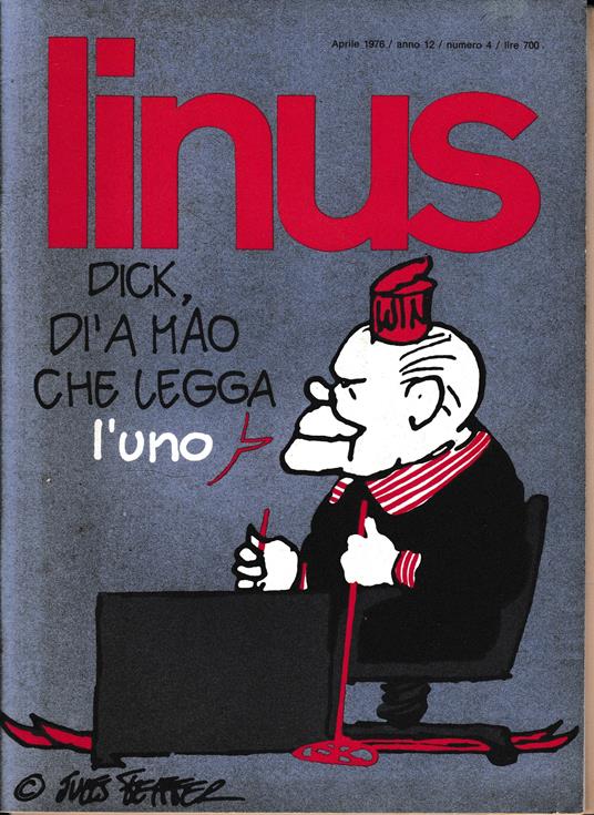 Linus. Aprile 1976 / anno 12 / n. 4 - Charles M. Schulz - copertina