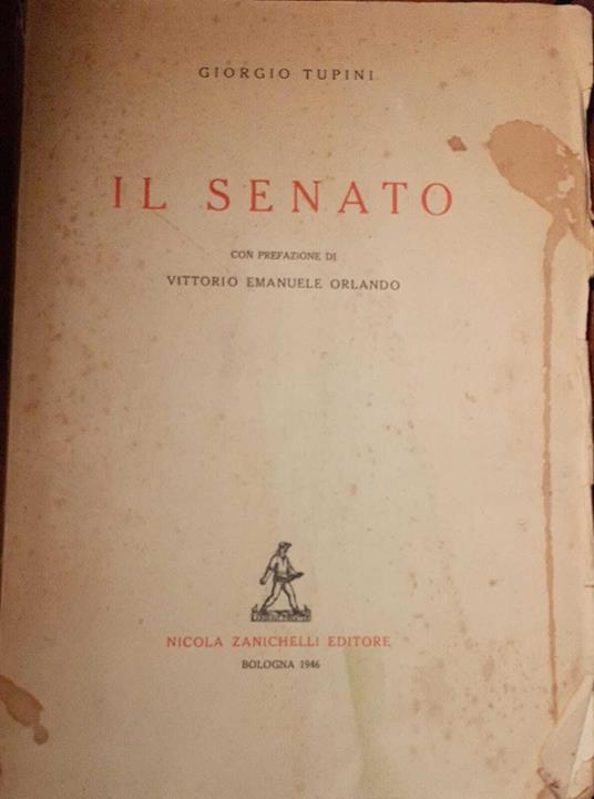 Il senato - Giorgio Tupini - copertina