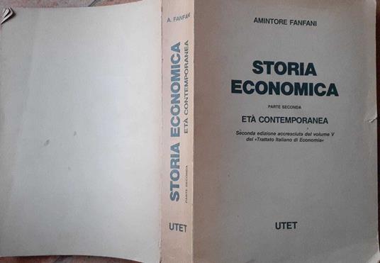 Storia economica (Vol. 5) Parte seconda. Età contemporanea - Amintore Fanfani - copertina