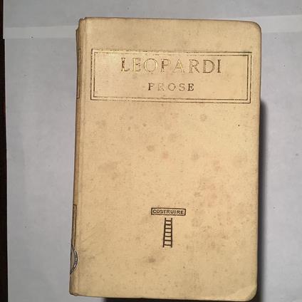 Prose - Giacomo Leopardi - copertina
