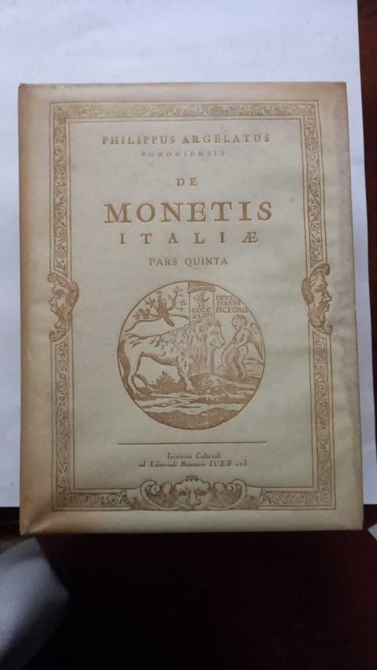 De Monetis Italiae pars quinta - copertina
