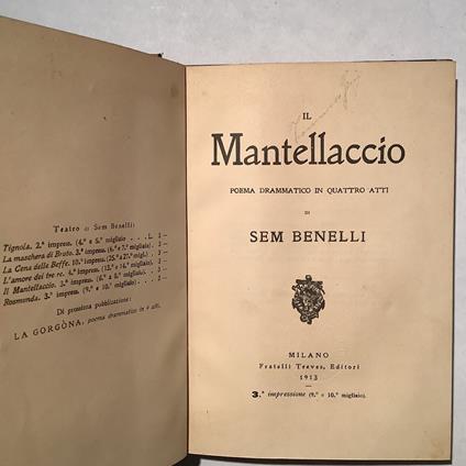 Il mantellaccio - Sem Benelli - copertina