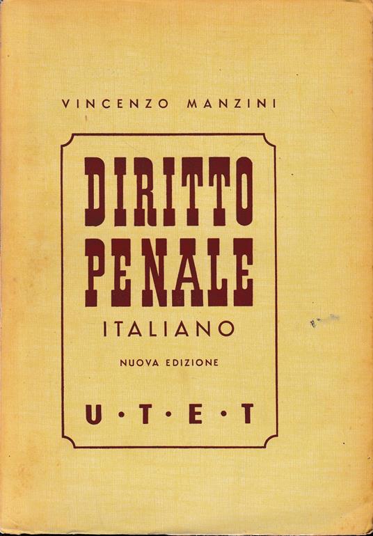 Trattato di Diritto Penale Italiano, vol. 2° - Vincenzo Manzini - copertina