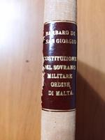 Storia della Costituzione del Sovrano Militare Ordine di Malta