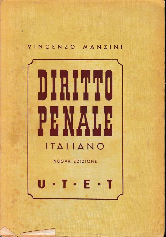 Trattato di Diritto Penale Italiano, vol. 8° - Vincenzo Manzini - copertina