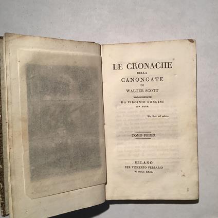 Le cronache della canongate tomo I - Walter Scott - copertina