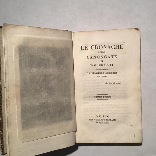 Le cronache della canongate tomo I - Walter Scott - copertina