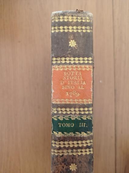 Storia d'Italia Tomo III - Carlo Botta - copertina