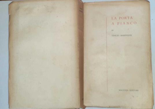 La porta a fianco - Vinicio Marinucci - copertina