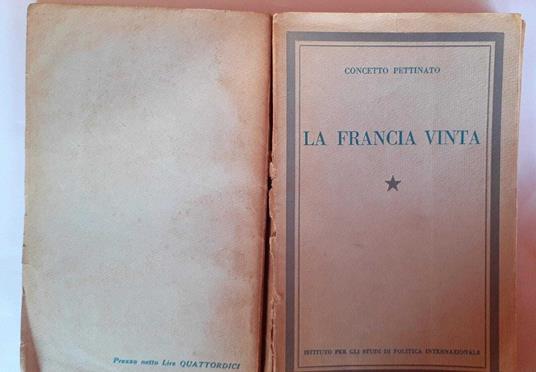 La Francia vinta - Concetto Pettinato - copertina