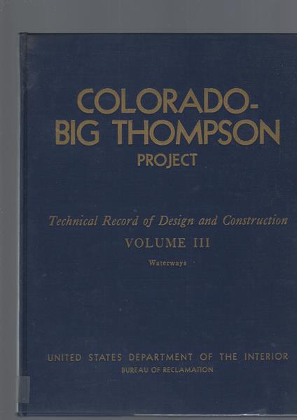 COLORADO- BIG THOMPSON PROJECT , vol III - copertina
