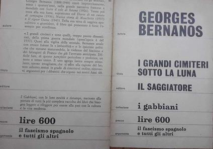 I grandi cimiteri sotto la luna - Georges Bernanos - copertina