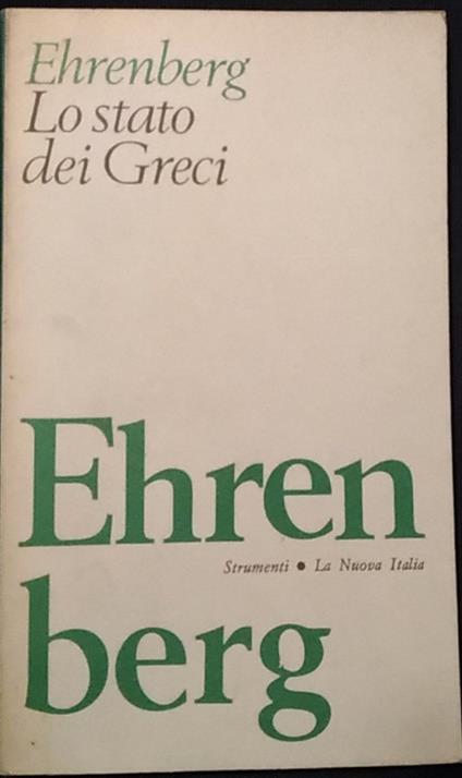 Lo stato dei Greci - Victor Ehrenberg - copertina