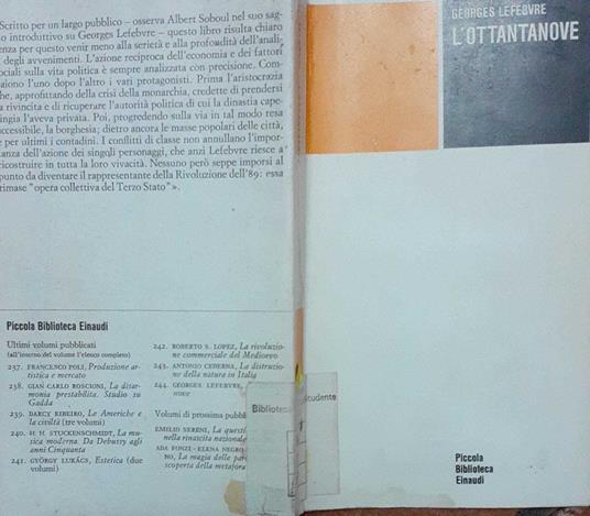 L' ottantanove - Georges Lefebvre - copertina