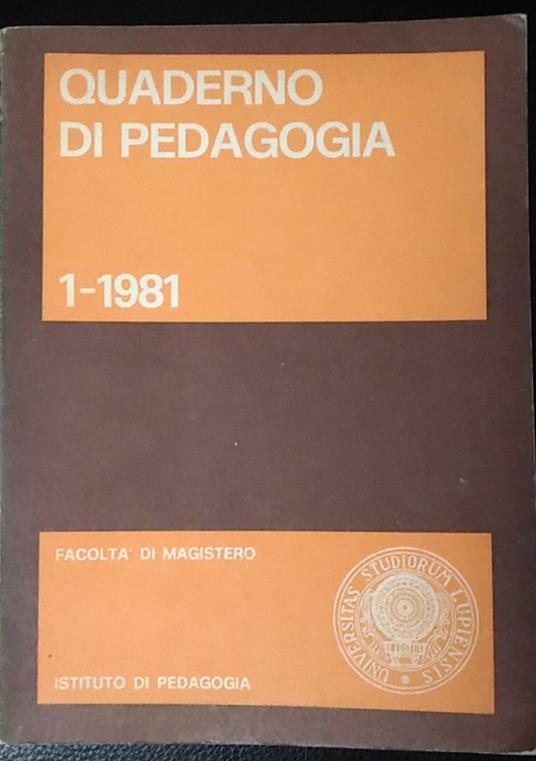 Quaderno di pedagogia - copertina