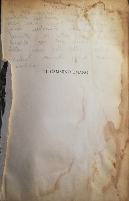 Il cammino umano Vol.II - Armando Saitta - copertina