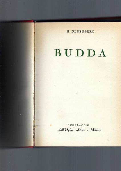 Budda - Hermann Oldenberg - copertina